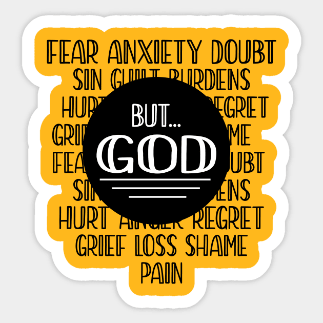 BUT GOD Sticker by Jackies FEC Store